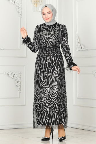 Y.G.S. - Evening Dress 6589YG95 Black & Silver