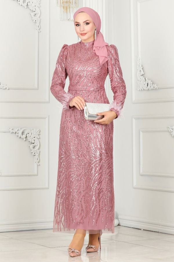 Evening Dress 6589YG95 Rose Dried - 1