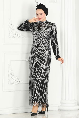 Y.G.S - EVENING DRESS 6590YG95 Black & Silver