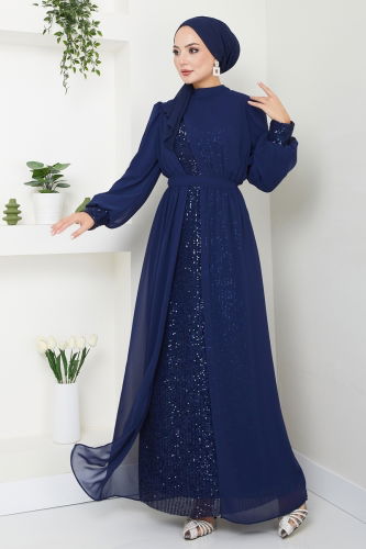 Y.G.S - Evening Dress 6591YG95 Navy Blue