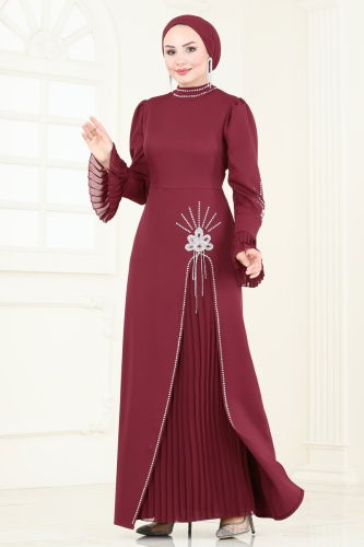 Evening Dress 6617YG95 Burgundy 