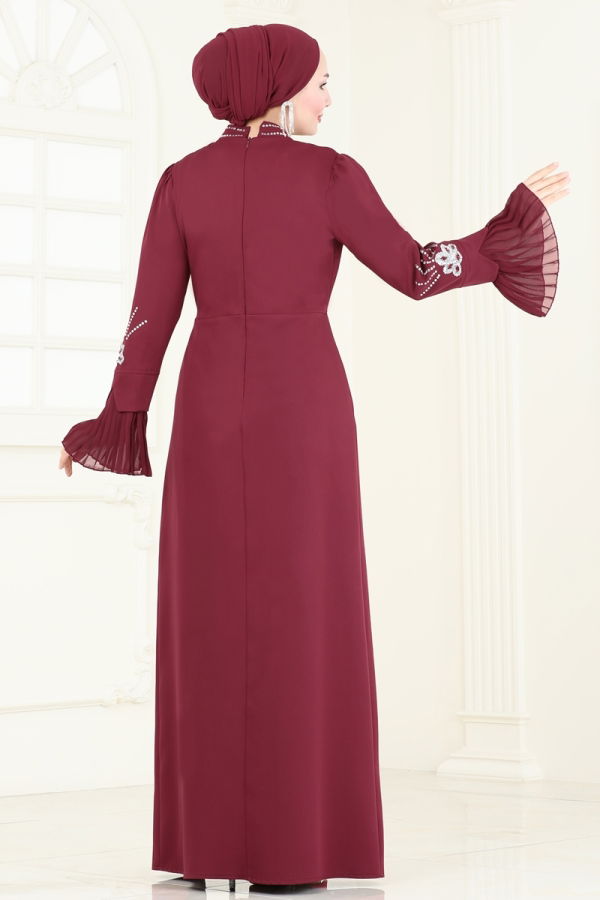 Evening Dress 6617YG95 Burgundy - 5