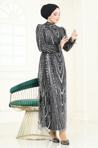 Y.G.S. - Evening Dress 6619YG95 Black & Silver