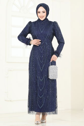 Y.G.S. - Evening Dress 6619YG95 Dark Navy Blue