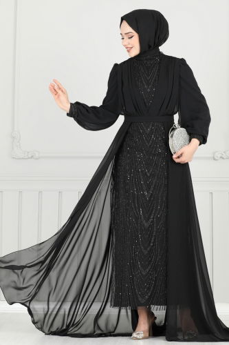 Y.G.S. - فستان سهرة أسود 6630YG95