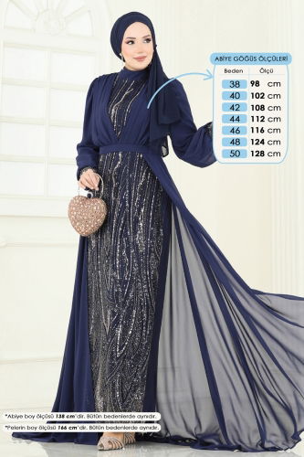 Y.G.S. - فستان سهرة كحلي 6631YG95