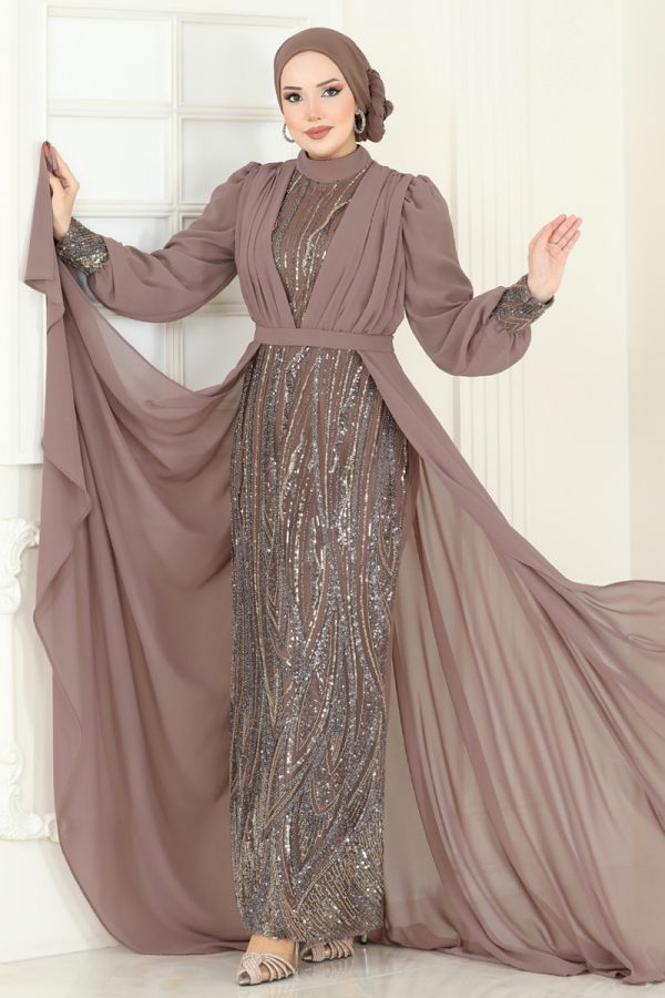 Modaselvim NET 20%+20% DISCOUNT IN THE CARD Evening Dress 6631YG95 Powder Vision