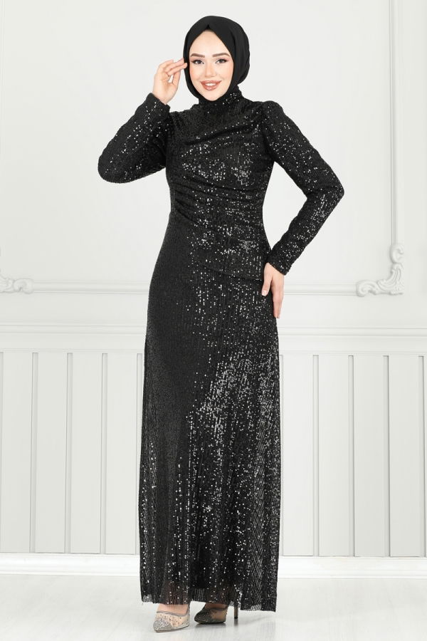 Modaselvim NET 20%+20% DISCOUNT IN THE CARD Evening Dress 6639YG95 Black