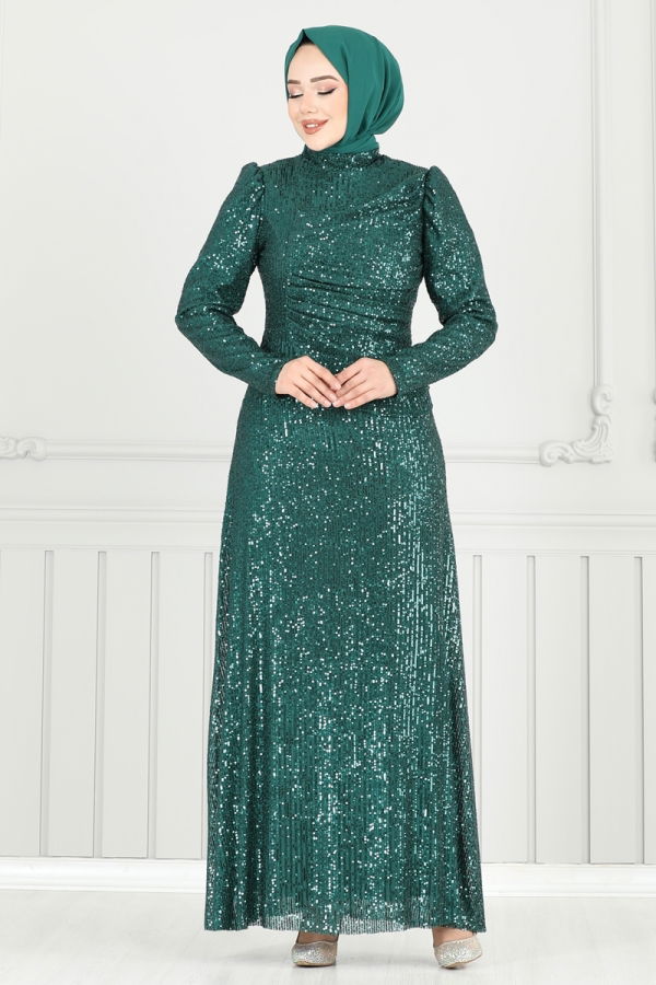 Modaselvim NET 20%+20% DISCOUNT IN THE CARD Evening Dress 6639YG95 Emerald
