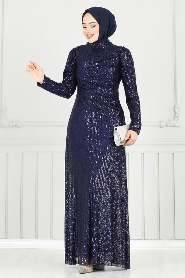 Modaselvim NET 20%+20% DISCOUNT IN THE CARD Evening Dress 6639YG95 Navy Blue