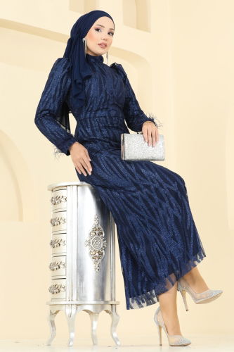 Y.G.S. - Evening Dress 6660YG95 Navy Blue