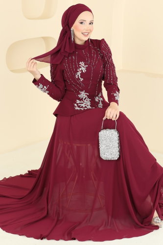 Y.G.S. - Evening Dress 6671YG95 Burgundy