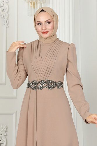 moda selvim Evening Dress 6883MDH809 Vision - Thumbnail