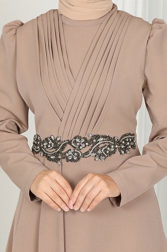 moda selvim Evening Dress 6883MDH809 Vision - Thumbnail