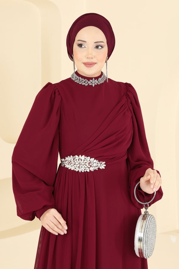 Modaselvim فستان سهرة فستان سهرة خمري 6999YG95