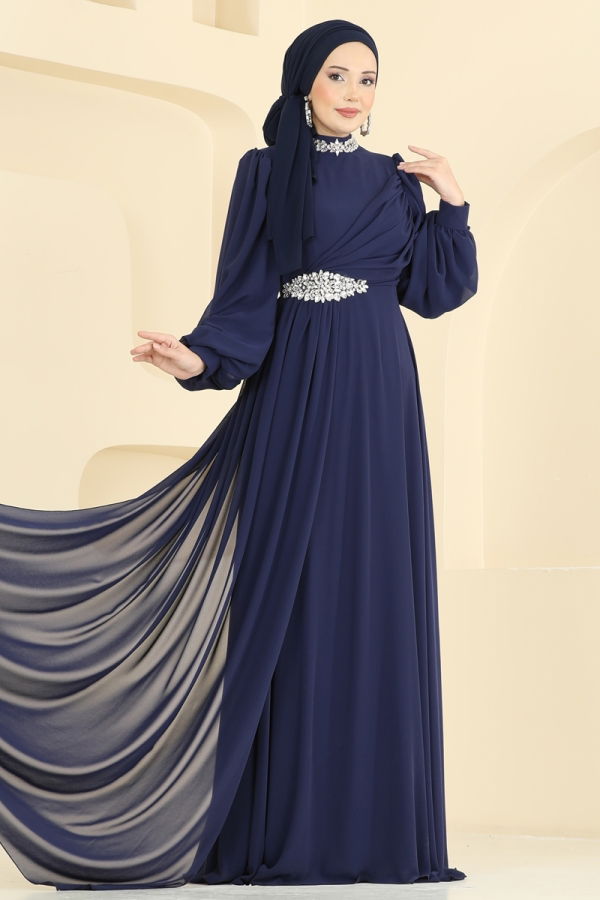 Modaselvim EVENING DRESSES Evening Dress 6999YG95 Light Navy Blue