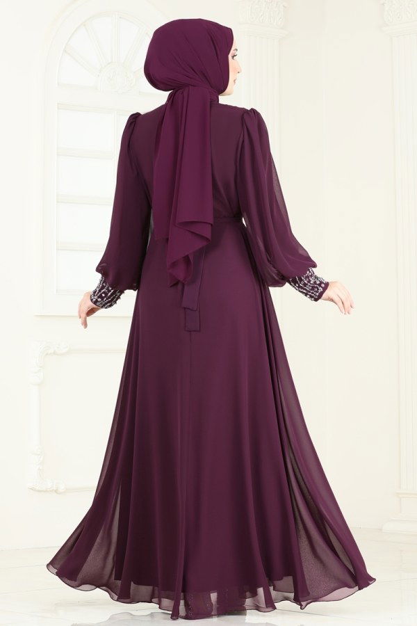 Evening Dress 7084AB368 Damson - 6