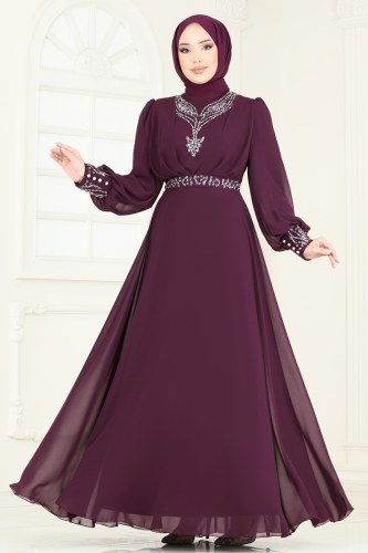 Evening Dress 7084AB368 Damson 