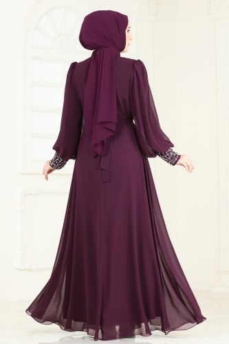 moda selvim فستان سهرة توتي 7084AB368 - Thumbnail