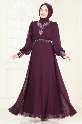 moda selvim فستان سهرة توتي 7084AB368 - Thumbnail