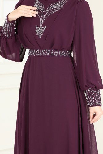 moda selvim فستان سهرة توتي 7084AB368 - Thumbnail