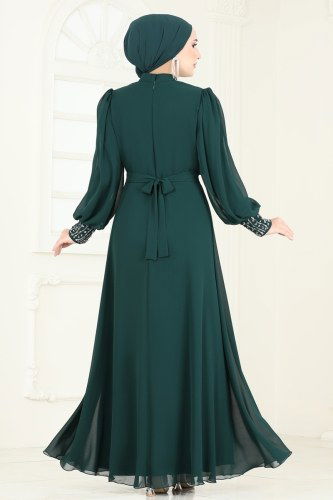 Evening Dress 7084AB368 Emerald - 7