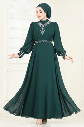 Evening Dress 7084AB368 Emerald - 4