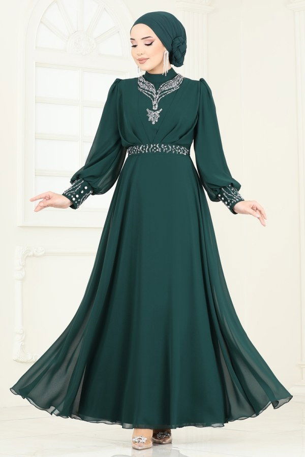 Evening Dress 7084AB368 Emerald - 4