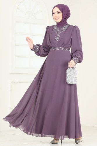 Evening Dress 7084AB368 Lilac - 2