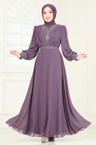 Evening Dress 7084AB368 Lilac - 3