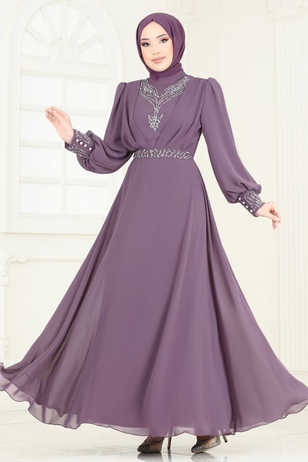 Evening Dress 7084AB368 Lilac - 1