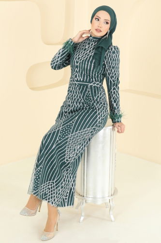 Y.G.S. - Evening Dress 8017YG95 Emerald