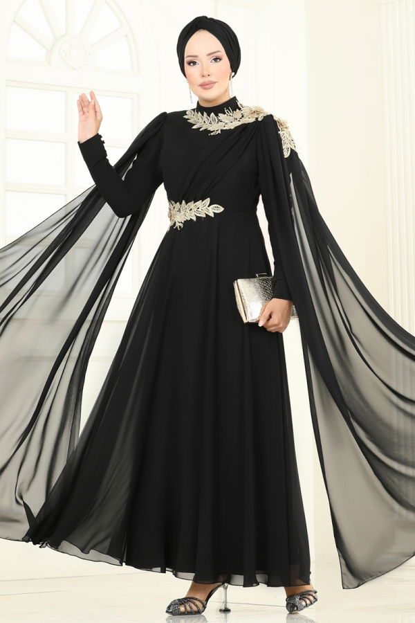 Modaselvim NET 20%+20% DISCOUNT IN THE CARD Evening Dress 8023AB368 Black