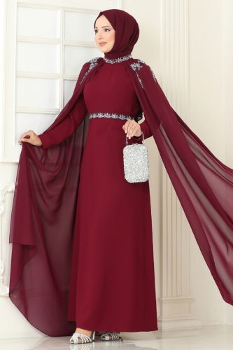 A.B. - Evening Dress 8073AB368 Burgundy