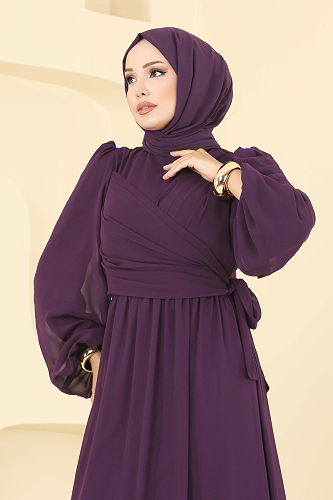 moda selvim فستان سهرة توتي 8110AB368 - Thumbnail