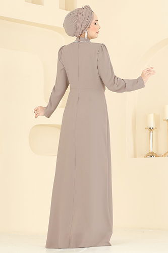 moda selvim Evening Dress 8116ABK1075 Vision - Thumbnail