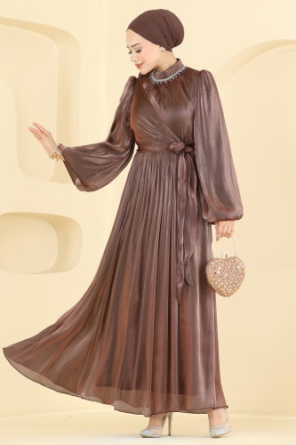 A.B. - Evening Dress 8162AB368 Brown with Milk
