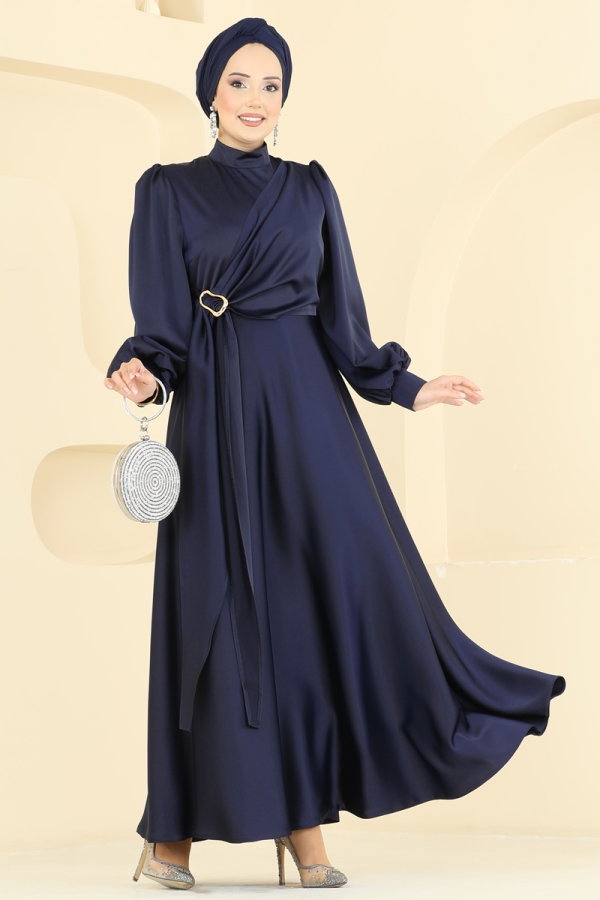 Modaselvim مهرجان الفرص فستان سهرة كحلي 8266AB368