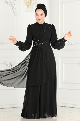 M.S.L. - Evening Dress ABY5652 Black