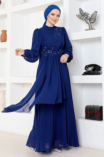 moda selvim EVENING DRESS ABY5652-M Saks - Thumbnail