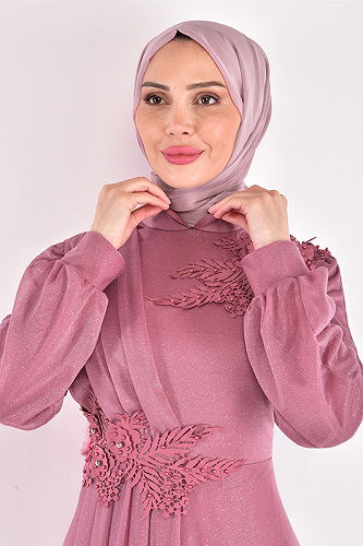 moda selvim فستان سهرة زهر ASM10022-M - Thumbnail