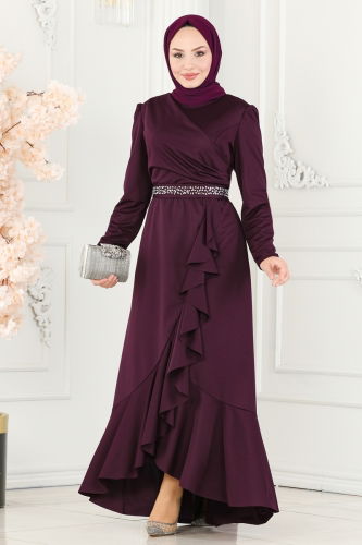 A.S.M. - Evening Dress ASM2497 Damson