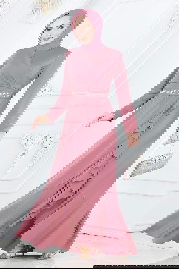 Modaselvim NET 20%+20% DISCOUNT IN THE CARD Evening Dress ASM2497 Light Rose Dried