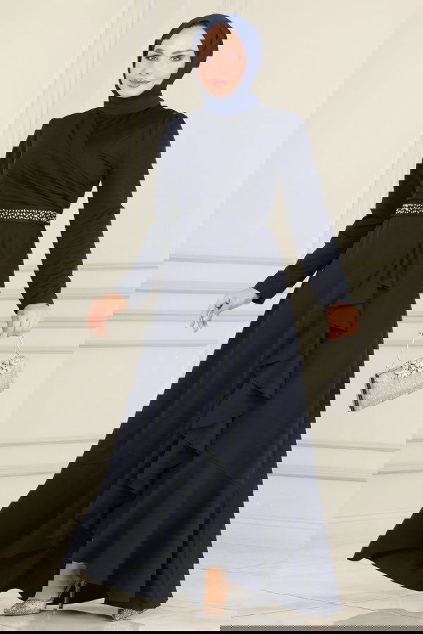 Modaselvim NET 20%+20% DISCOUNT IN THE CARD Evening Dress ASM2497 Navy Blue