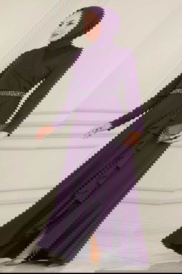 Modaselvim NET 20%+20% DISCOUNT IN THE CARD Evening Dress ASM2497 Purple