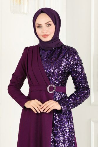 moda selvim فستان سهرة توتي ASM2516 - Thumbnail