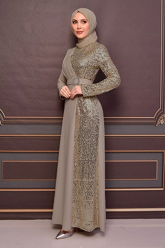 moda selvim Evening Dress ASM2516-M Vision - Thumbnail