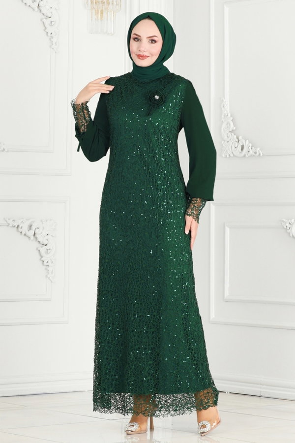 Modaselvim EVENING DRESSES Evening Dress ASM2517 Emerald