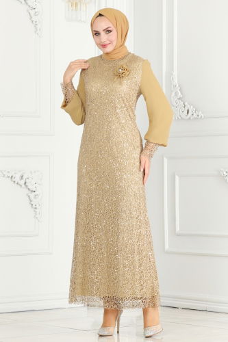 A.S.M. - EVENING DRESS ASM2517 Gold