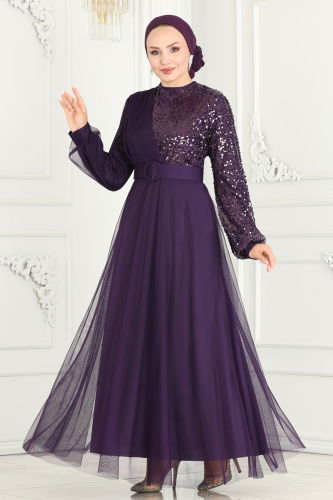 A.S.M. - EVENING DRESS ASM2519 Purple